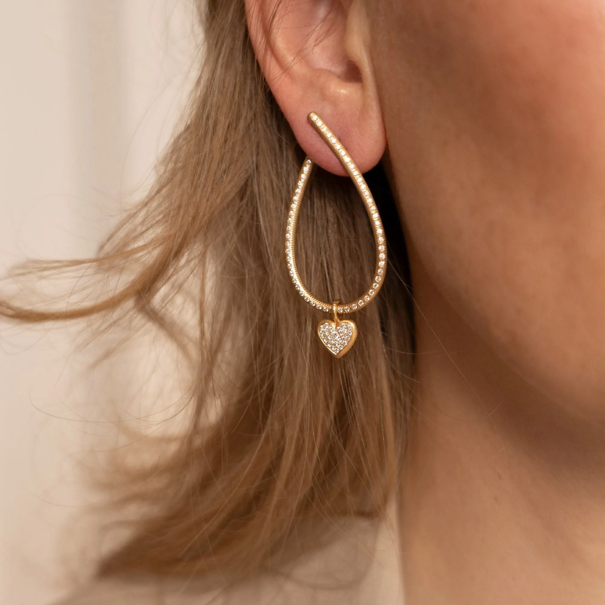 Kharisma Galaxy Large 18K Gold Earrings w. Diamond