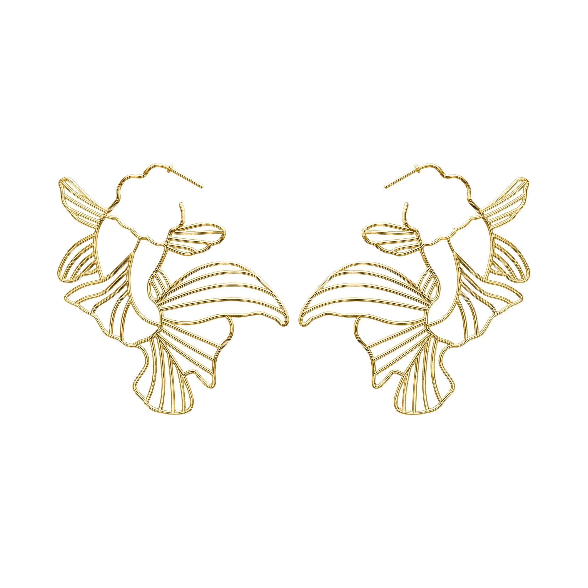 Koi Gold Plated Earrings