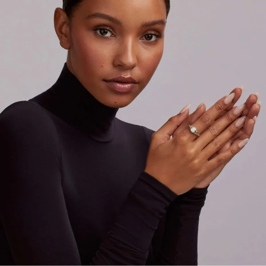 Lagos 18k and Sterling Silver Rittenhouse Pavé Diamond Ring