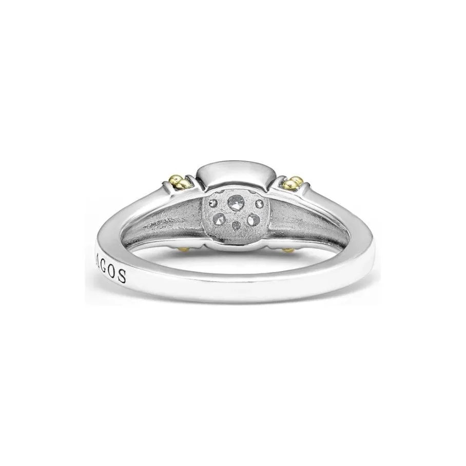 Lagos 18k and Sterling Silver Rittenhouse Pavé Diamond Ring