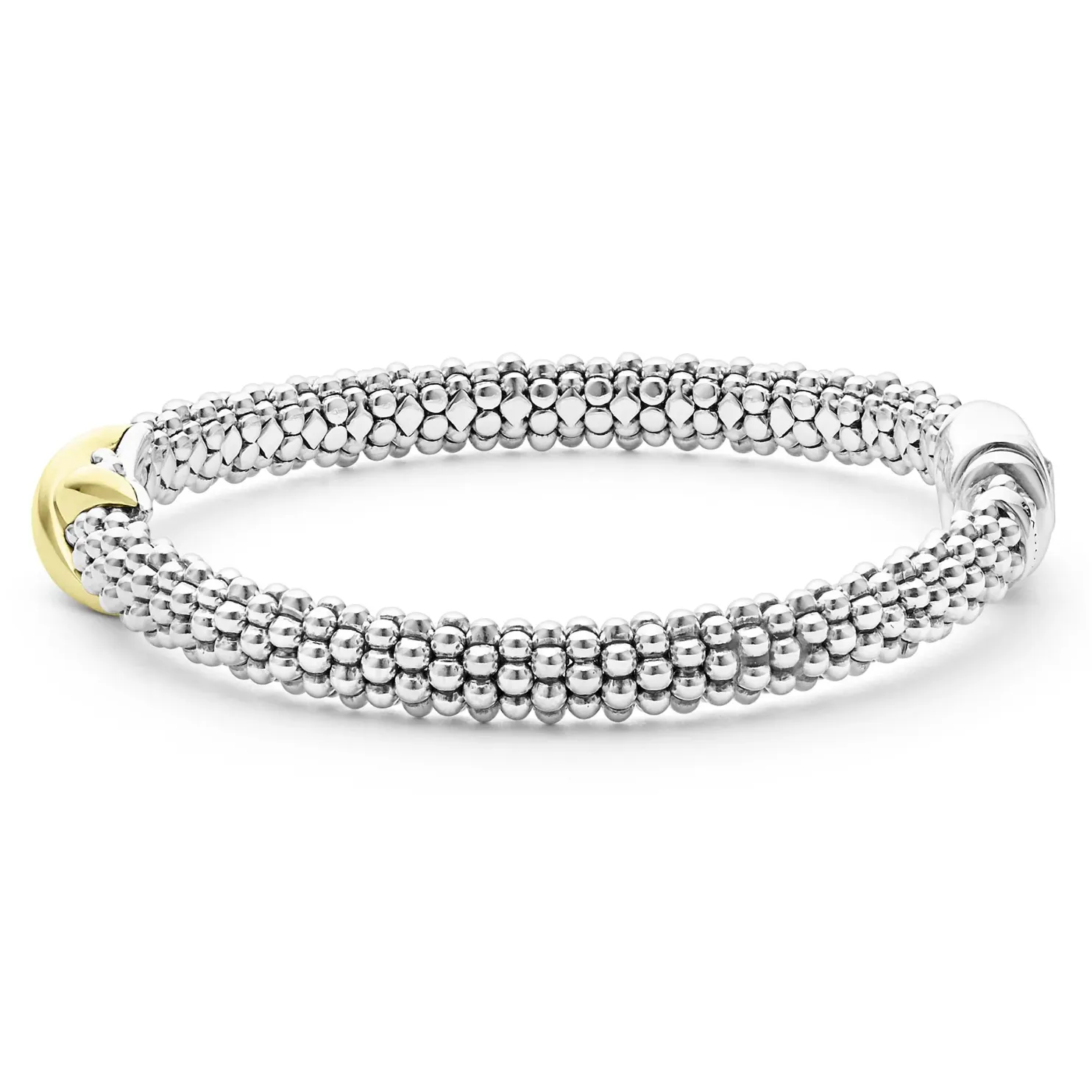 Lagos 18k Gold & Sterling Silver Embrace X Station Bracelet