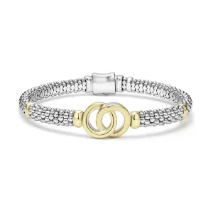 Lagos 18k Gold & Sterling Silver Interlocking Bracelet