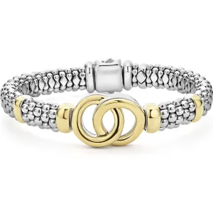 Lagos 18k Gold & Sterling Silver Interlocking Bracelet