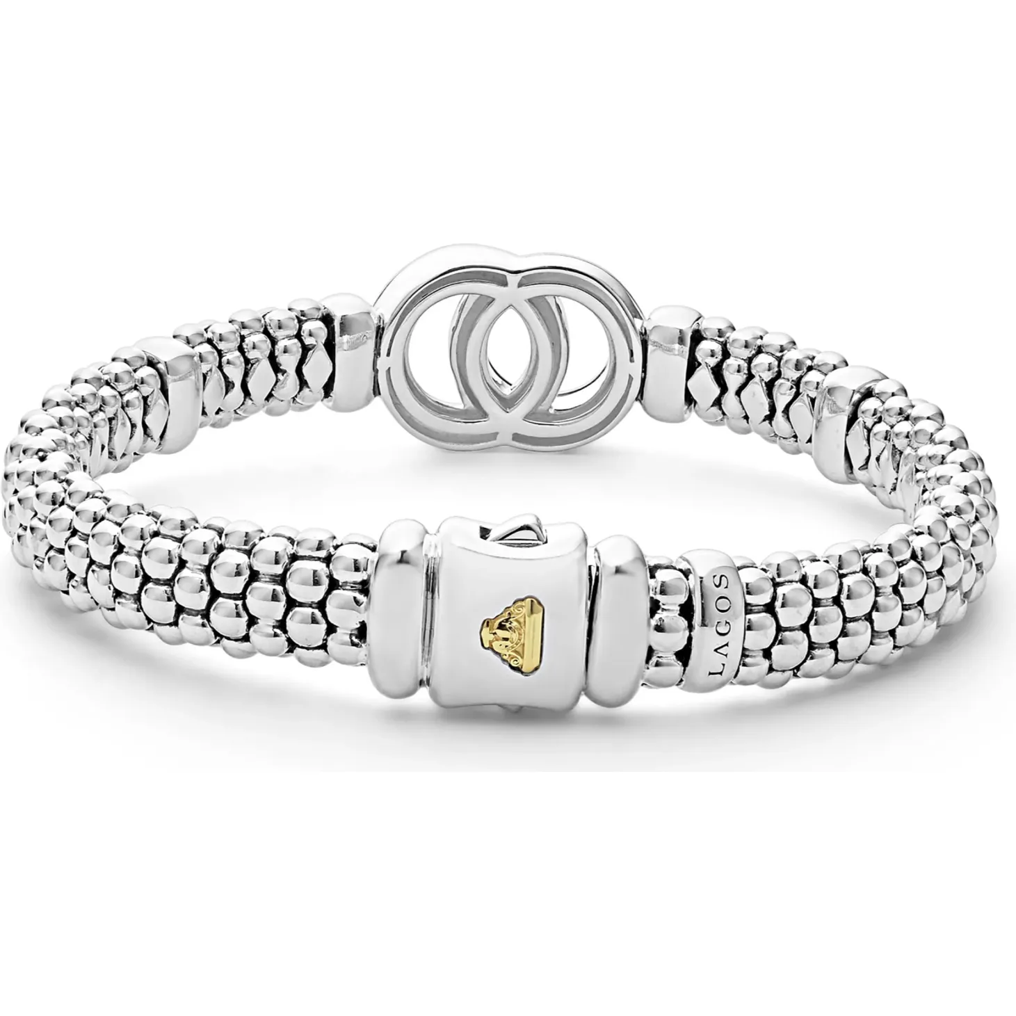 Lagos 18k Gold & Sterling Silver Interlocking Bracelet