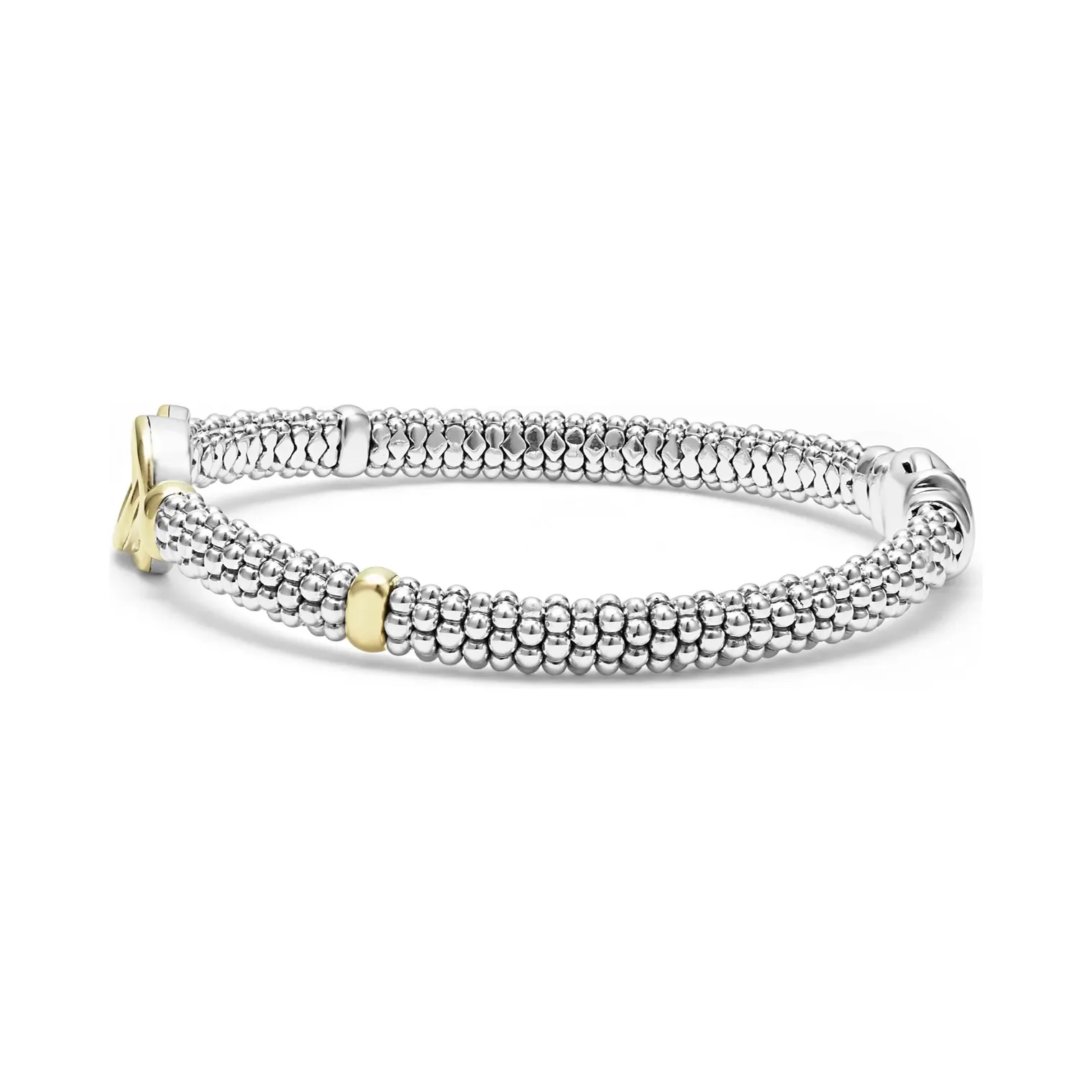 Lagos 18k Gold & Sterling Silver Interlocking Bracelet