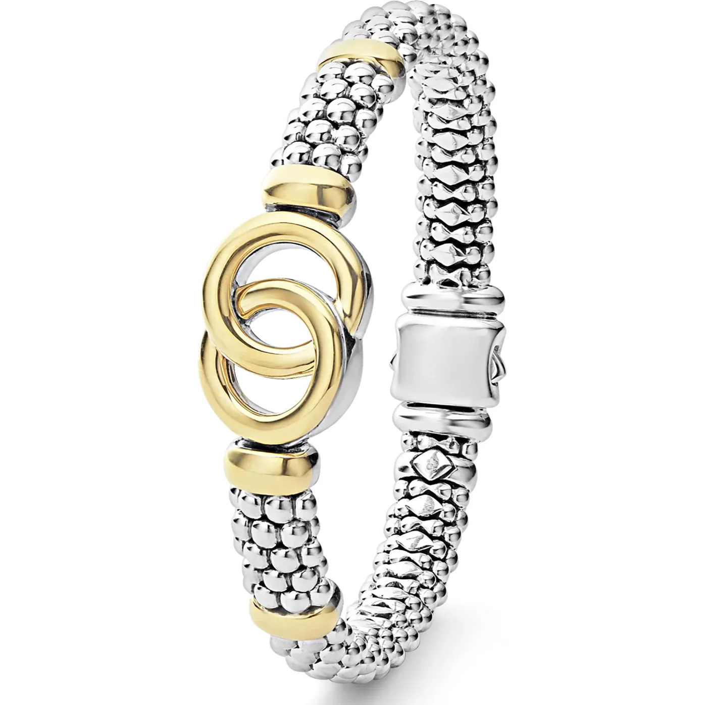 Lagos 18k Gold & Sterling Silver Interlocking Bracelet