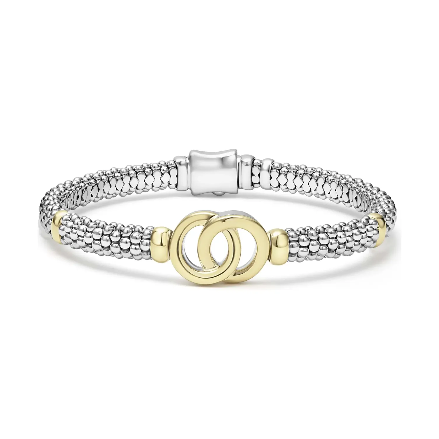 Lagos 18k Gold & Sterling Silver Interlocking Bracelet