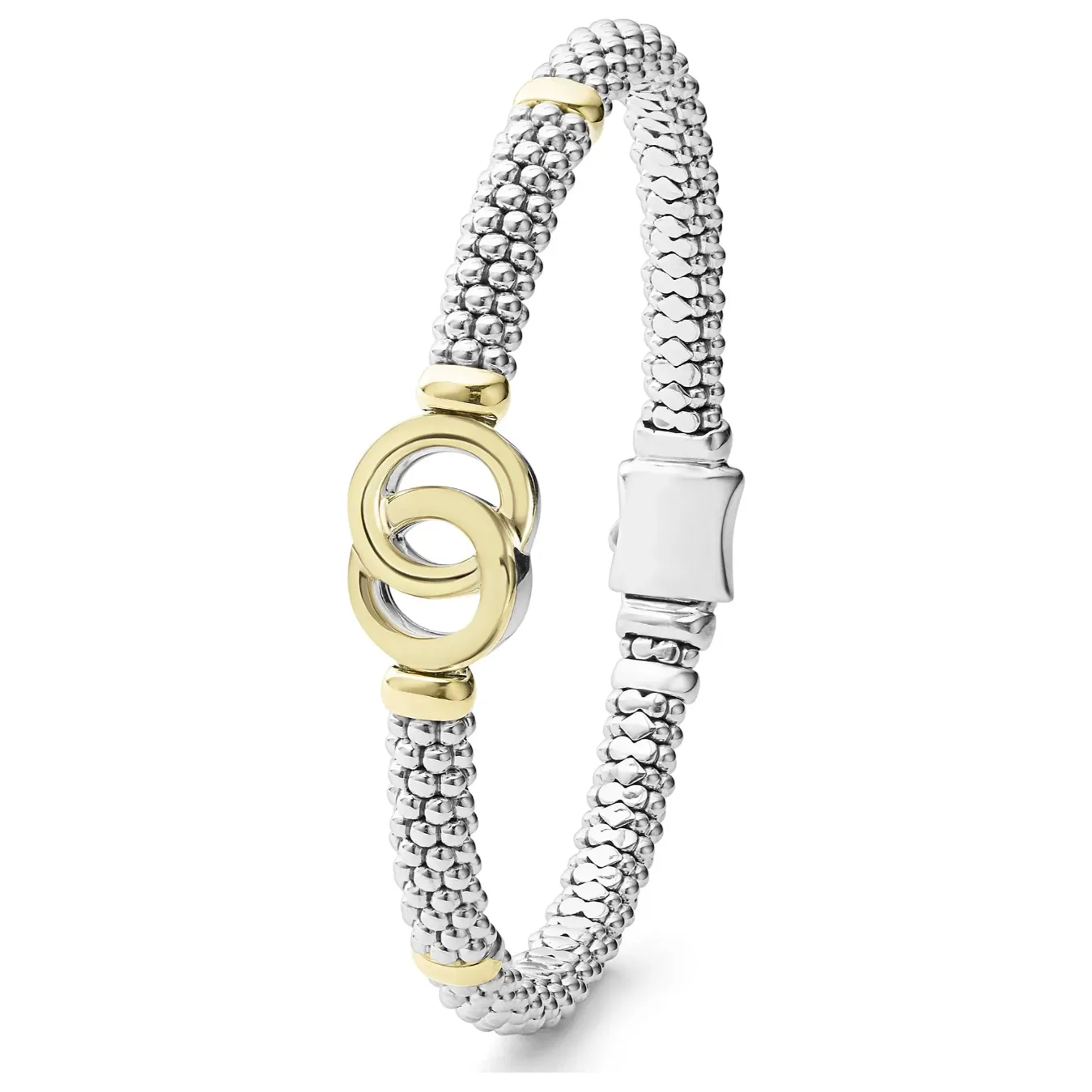 Lagos 18k Gold & Sterling Silver Interlocking Bracelet