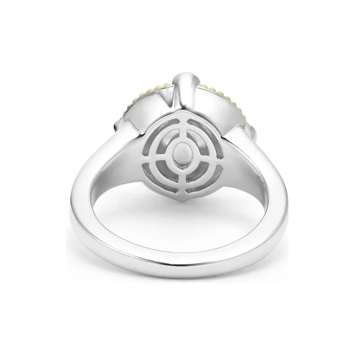 Lagos Sterling Silver and 18K Yellow Gold Luna Pearl & Diamond Ring
