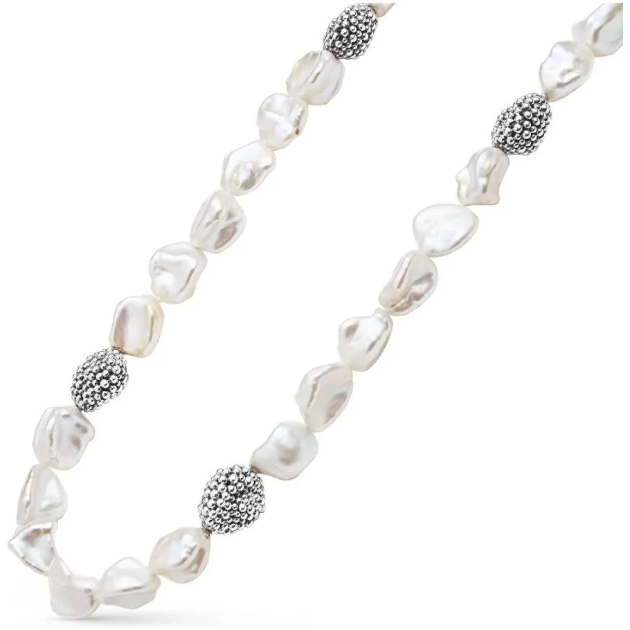 Lagos Sterling Silver Fleur Keishi Pearl Strand Necklace, 18"