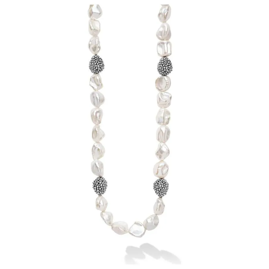 Lagos Sterling Silver Fleur Keishi Pearl Strand Necklace, 18"