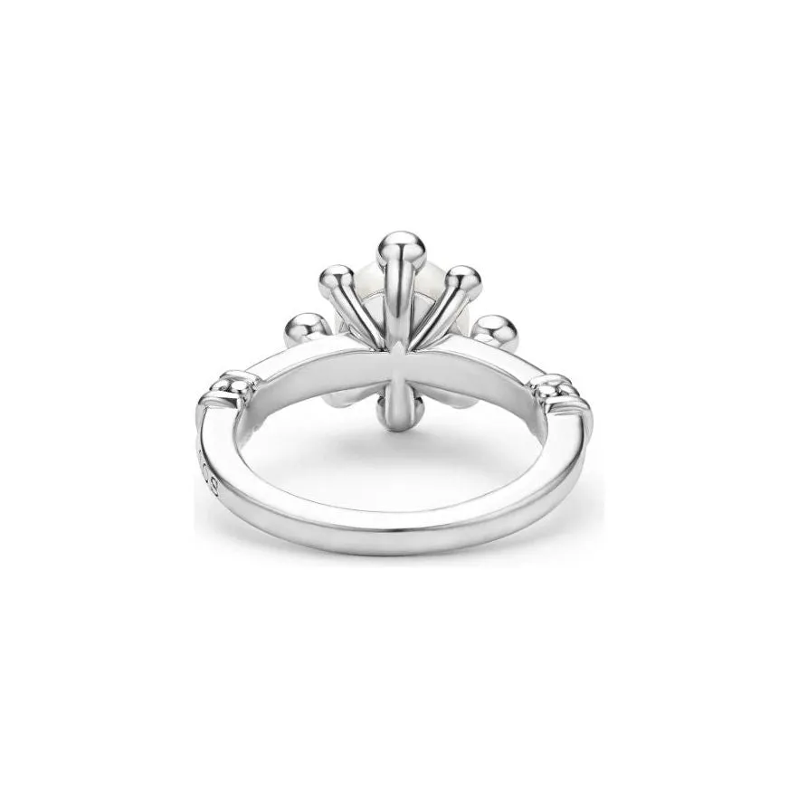 Lagos Sterling Silver Luna Fleur Pearl Ring
