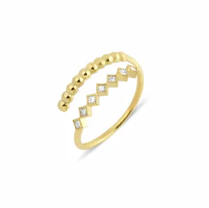 Lara Princess 0.14ct 18K Gold Ring w. Diamonds
