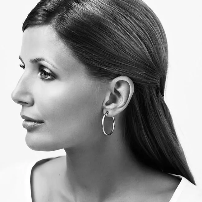 Large Esme 18K Gold or Silver Hoops