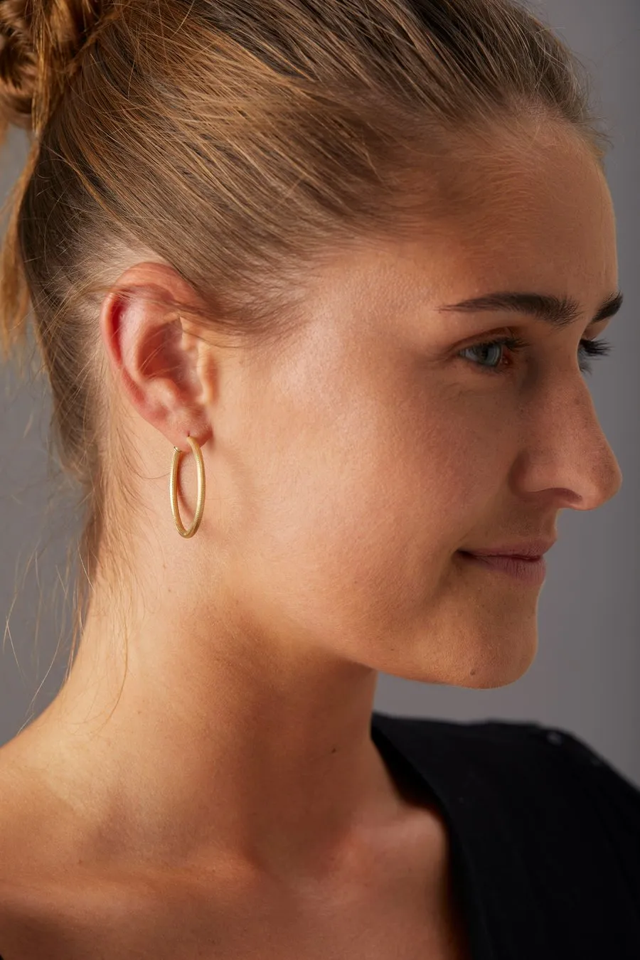 Large Esme 18K Gold or Silver Hoops