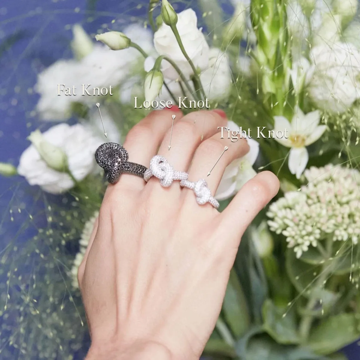 Legacy Knot Medium (Loose) 18K Rosegold Ring w. Diamonds