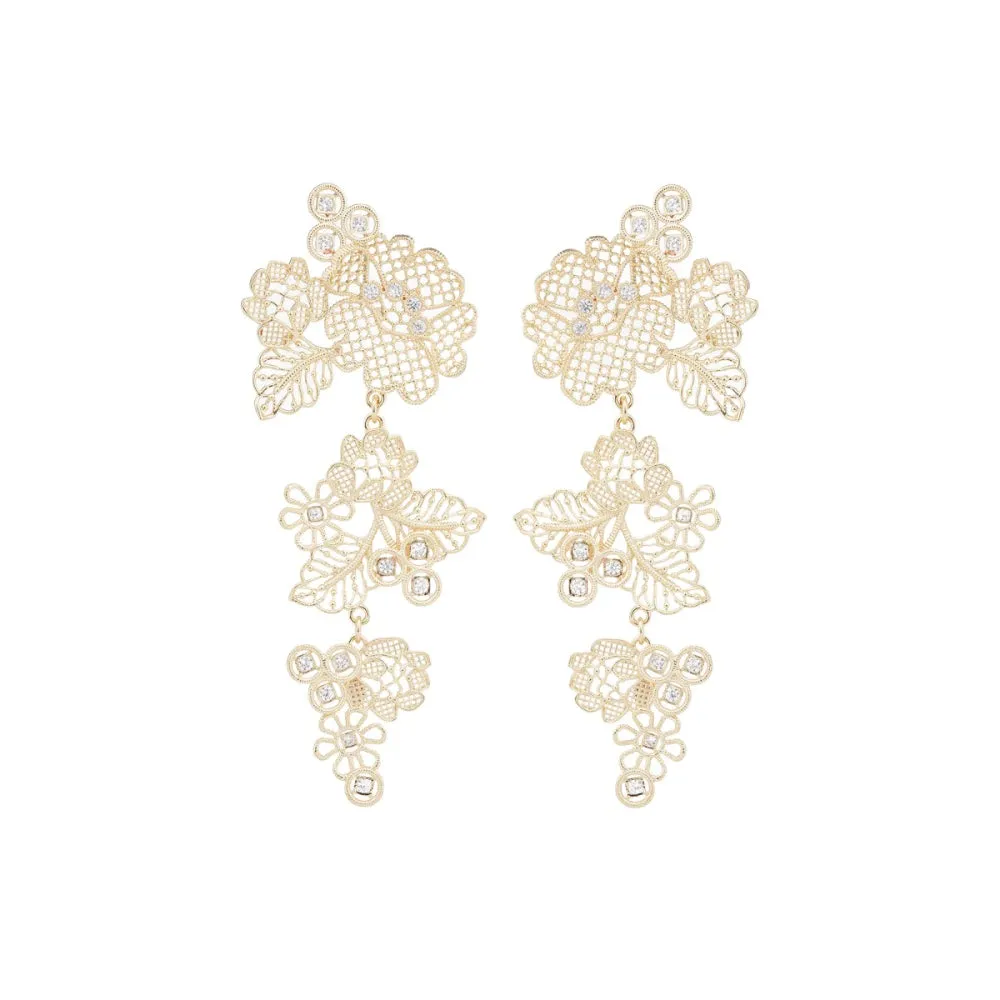 Les Nereides Gold Thread Earrings