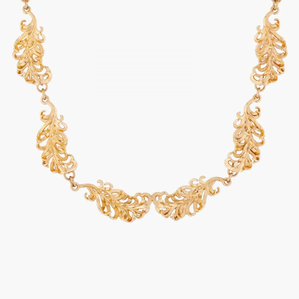 Les Nereides Golden Feather Swan Necklace