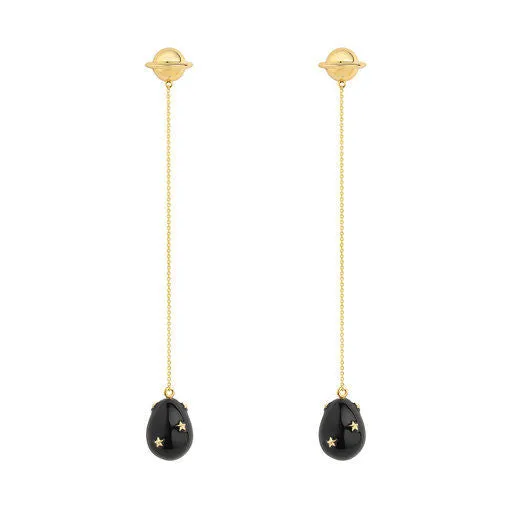 Lieferbar Star drop Gold Plated Earrings