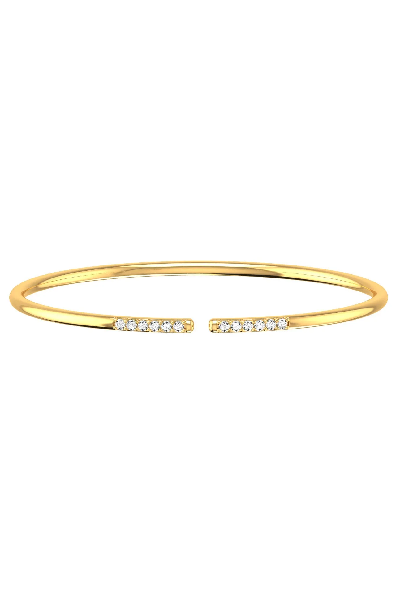 Line 18K Gold Bracelet w. Lab-Grown Diamonds