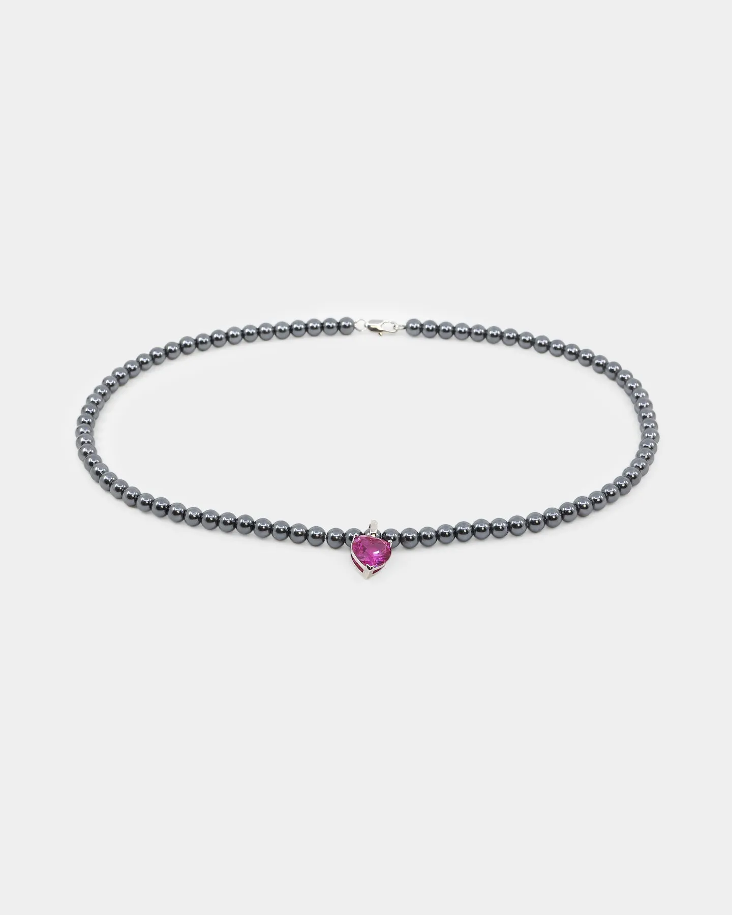 Loiter Dark Heart Necklace Grey/Silver