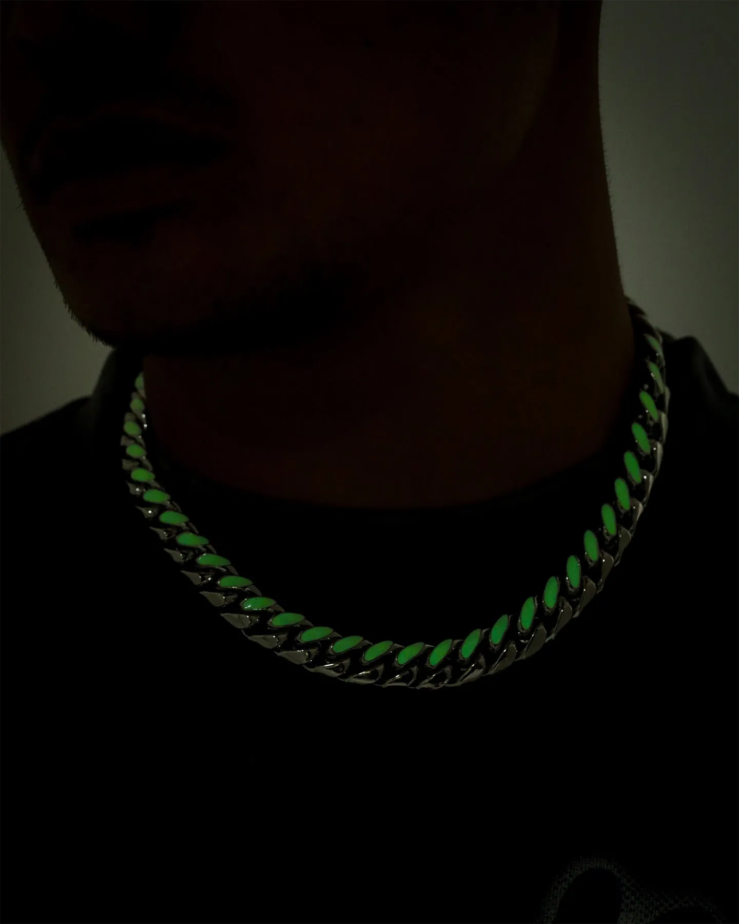Loiter Silver Glow Chain Silver/Green