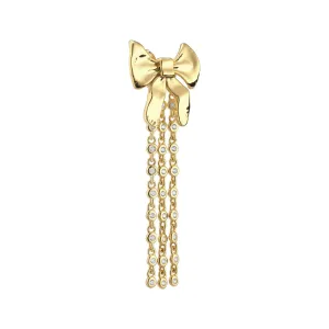Loulou 18K Gold Plated Tassel Stud w. Zirconia