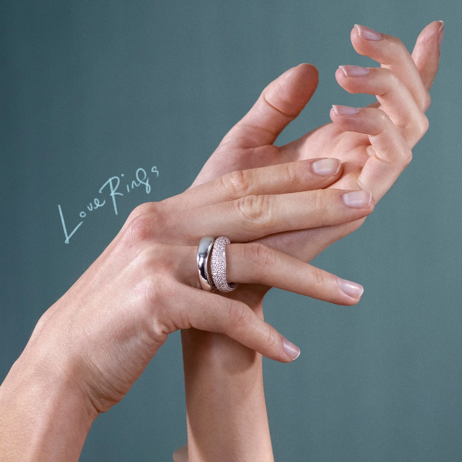 Love 5 18K Whitegold Ring