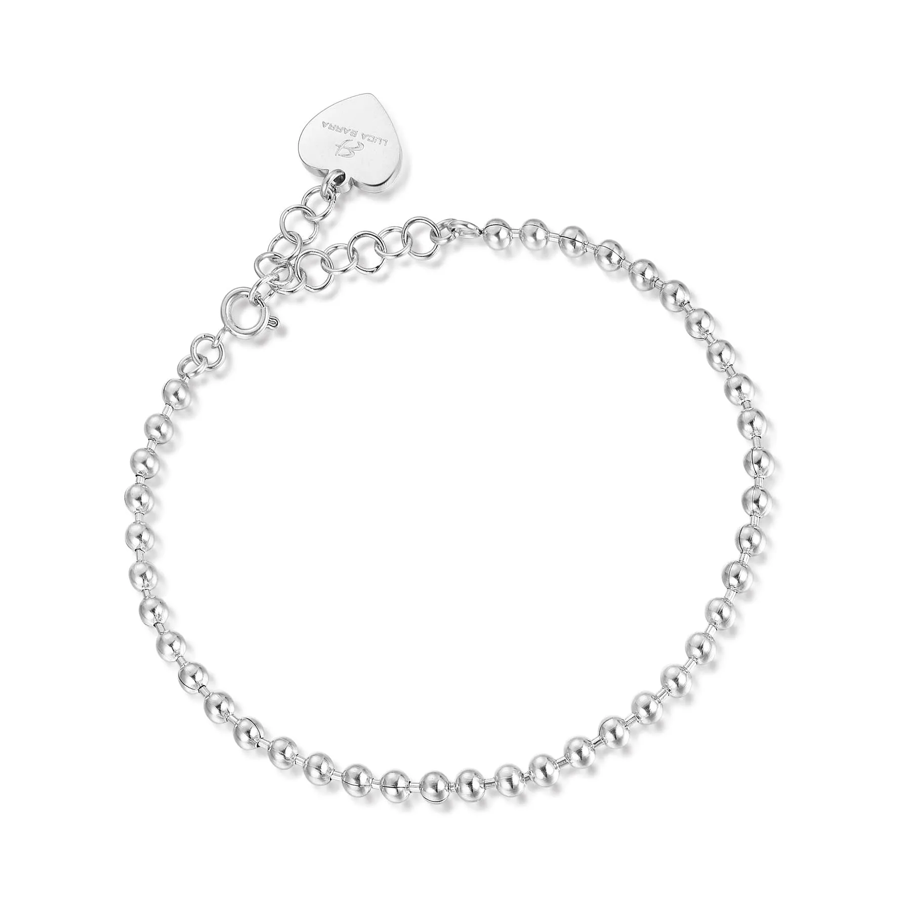 Luca Barra Ladies Bracelet in Shot-Belled Steel