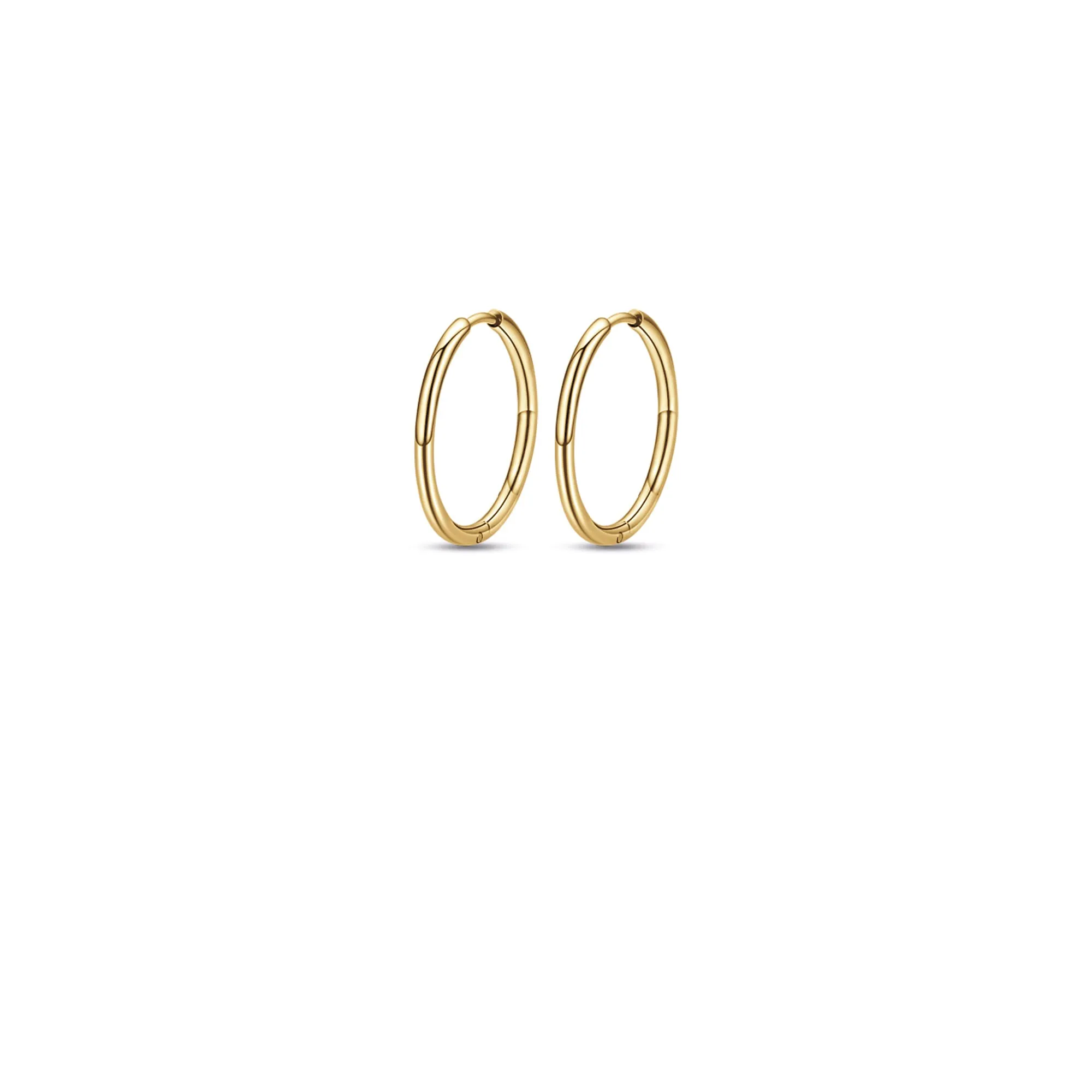 Luca Barra Ladies Hoop Earrings in Golden Steel 24mm