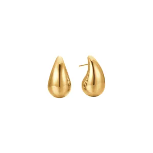 Luca Barra Ladies IP Gold Steel Earrings