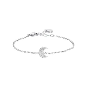 Luca Barra Ladies Steel Bracelet with Moon and Crystals