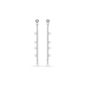 Luca Barra Ladies Steel Earrings with Circles