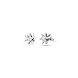 Luca Barra Ladies steel earrings with rotating Flower of Life