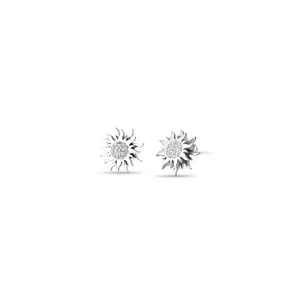 Luca Barra Ladies steel earrings with rotating sun