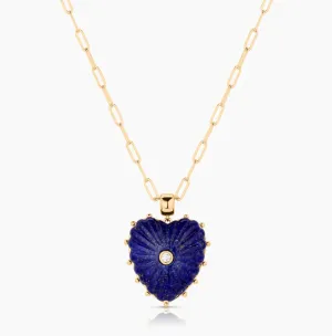 Malene Lapis Paperclip Necklace