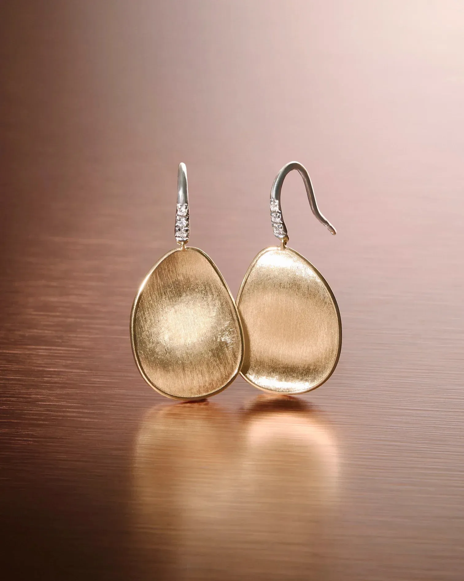 Marco Bicego Lunaria 18ct Yellow Gold 0.039ct Diamond Earrings