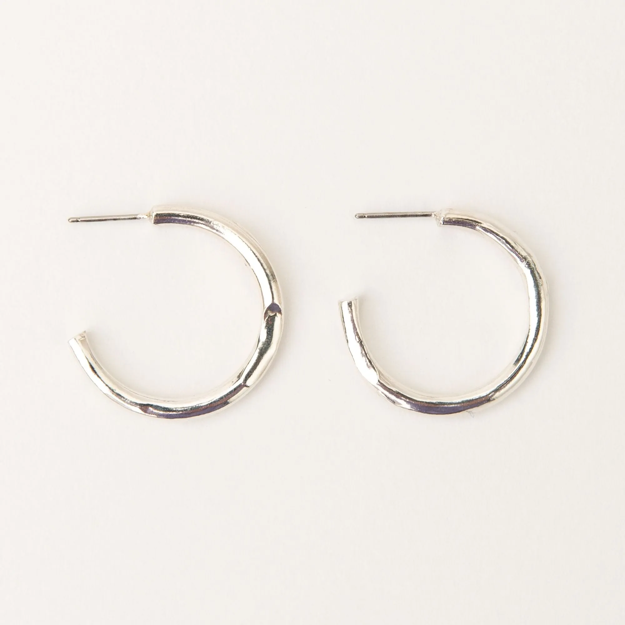 Maresia M Silver Hoops