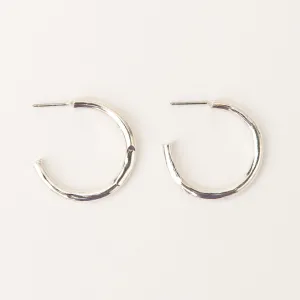 Maresia M Silver Hoops