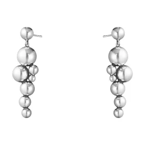 Medium Moonlight Grapes Silver Earrings