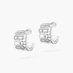 Messika Move Iconica 18ct White Gold 1.6ct Diamond Earrings
