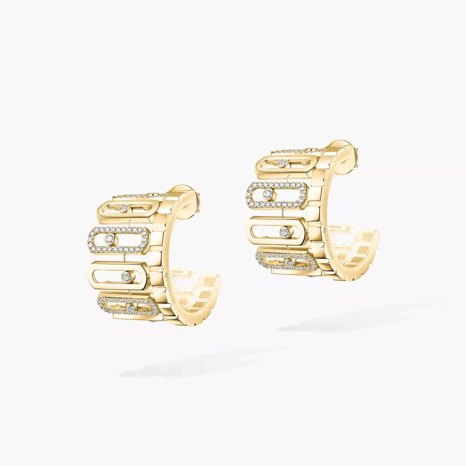 Messika Move Iconica 18ct Yellow Gold 1.6ct Diamond Earrings