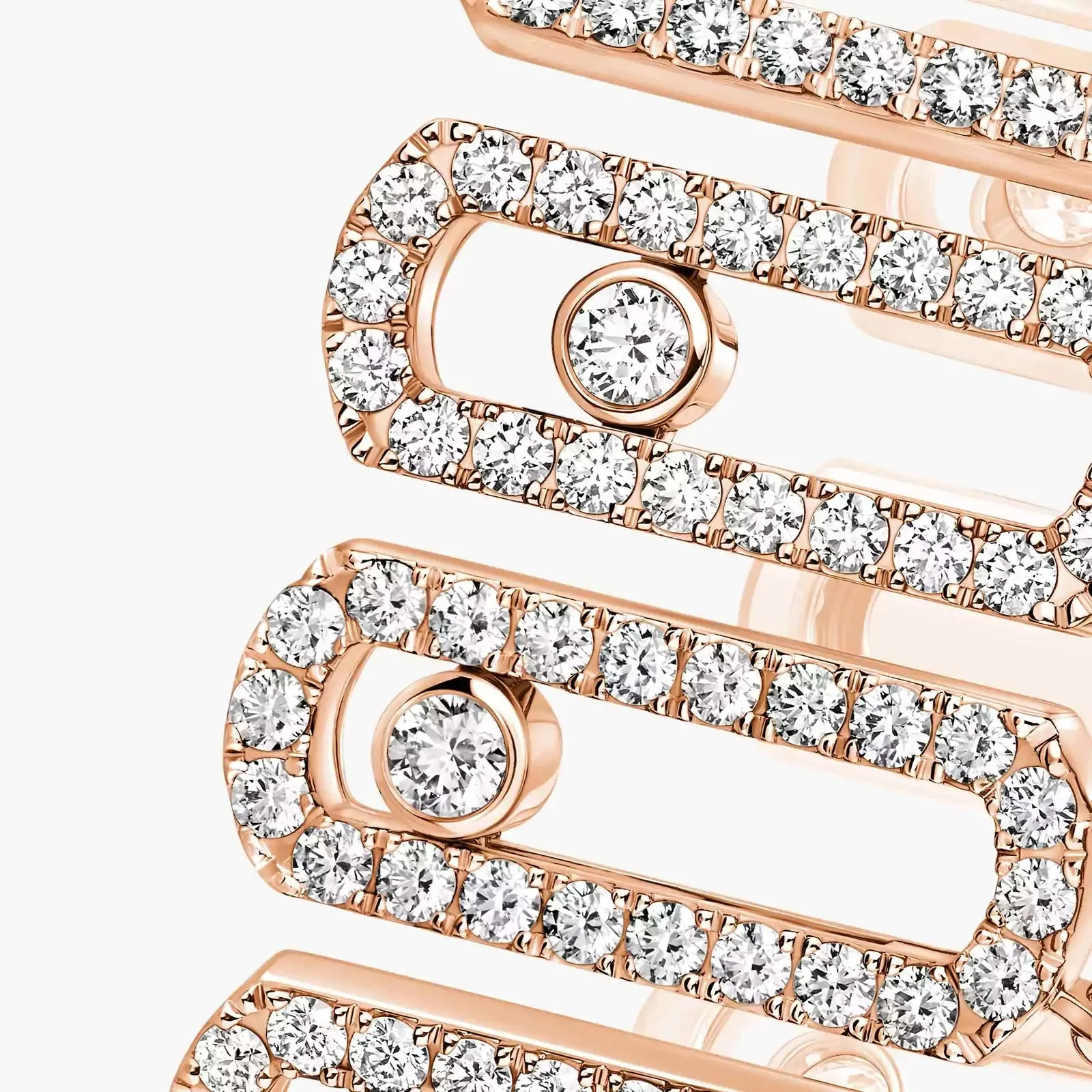 Messika Move Iconica Pavé 18ct Pink Gold 7ct Diamond Bracelet