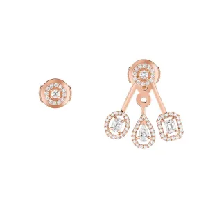 Messika My Twin 18ct Rose Gold Diamond Trio Earrings