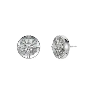 Mikimoto 18ct White Gold 0.18ct Diamond Lucky Arrows Earrings