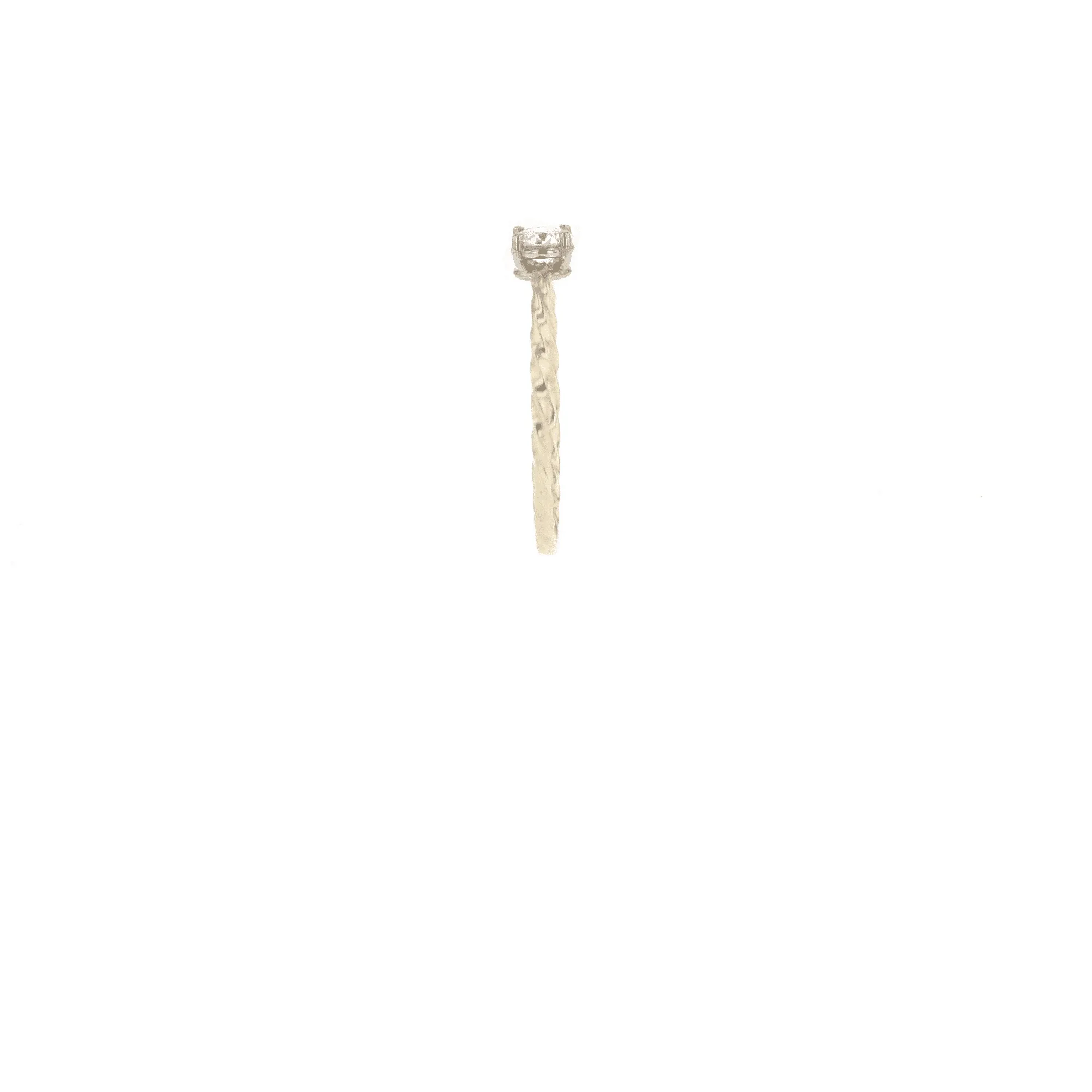Miss Martha Twist 14K Gold Ring w. Diamond