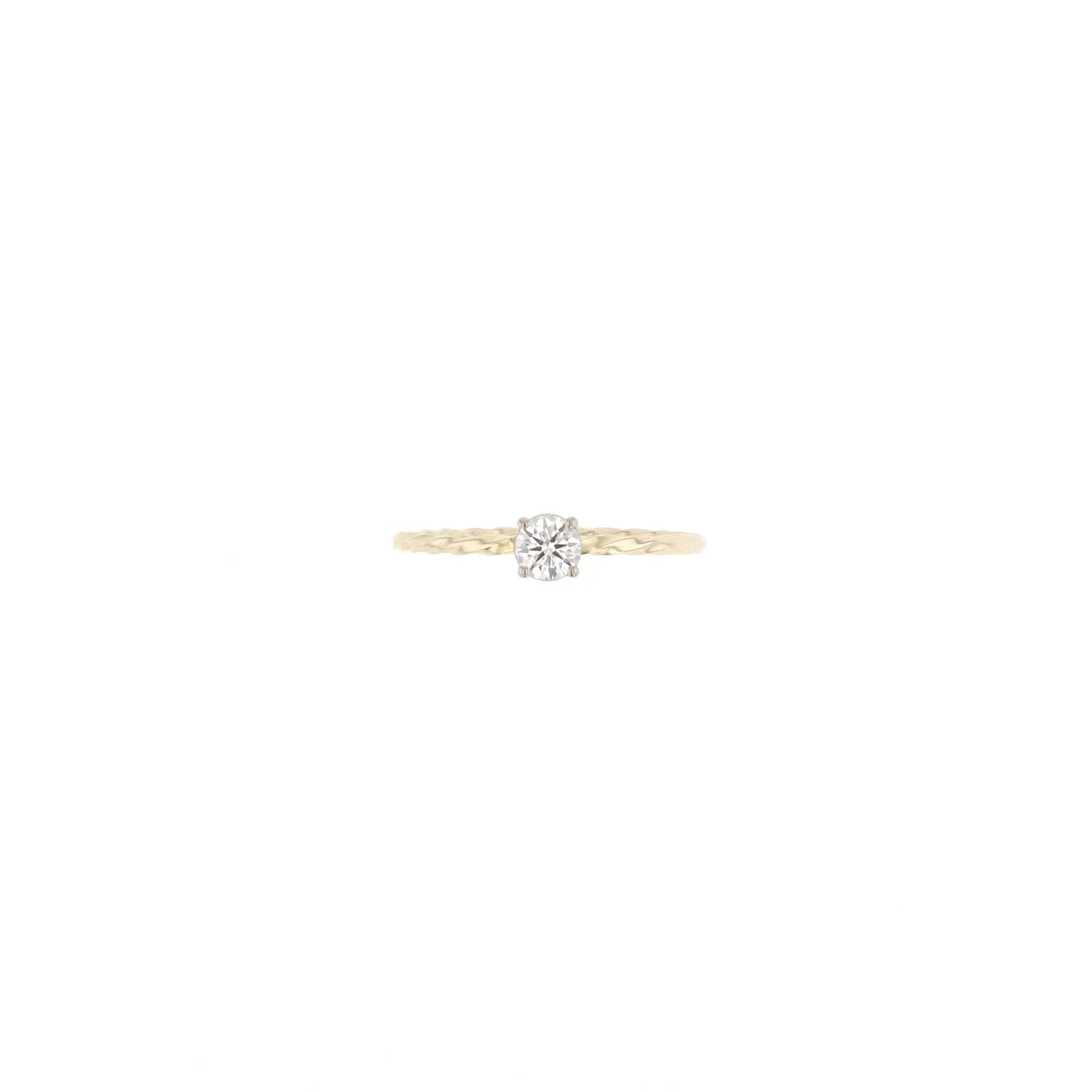 Miss Martha Twist 14K Gold Ring w. Diamond