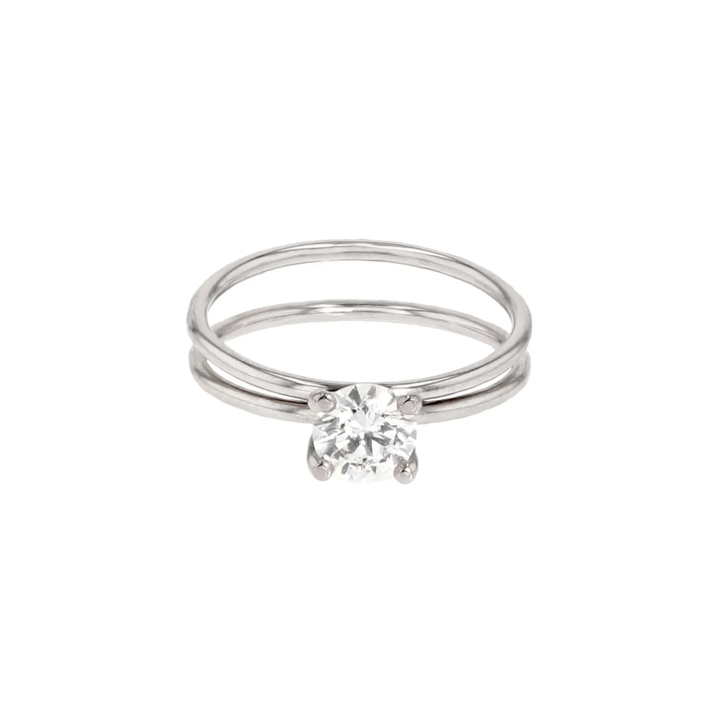 Miss Tea 14K Whitegold Ring w. Diamond