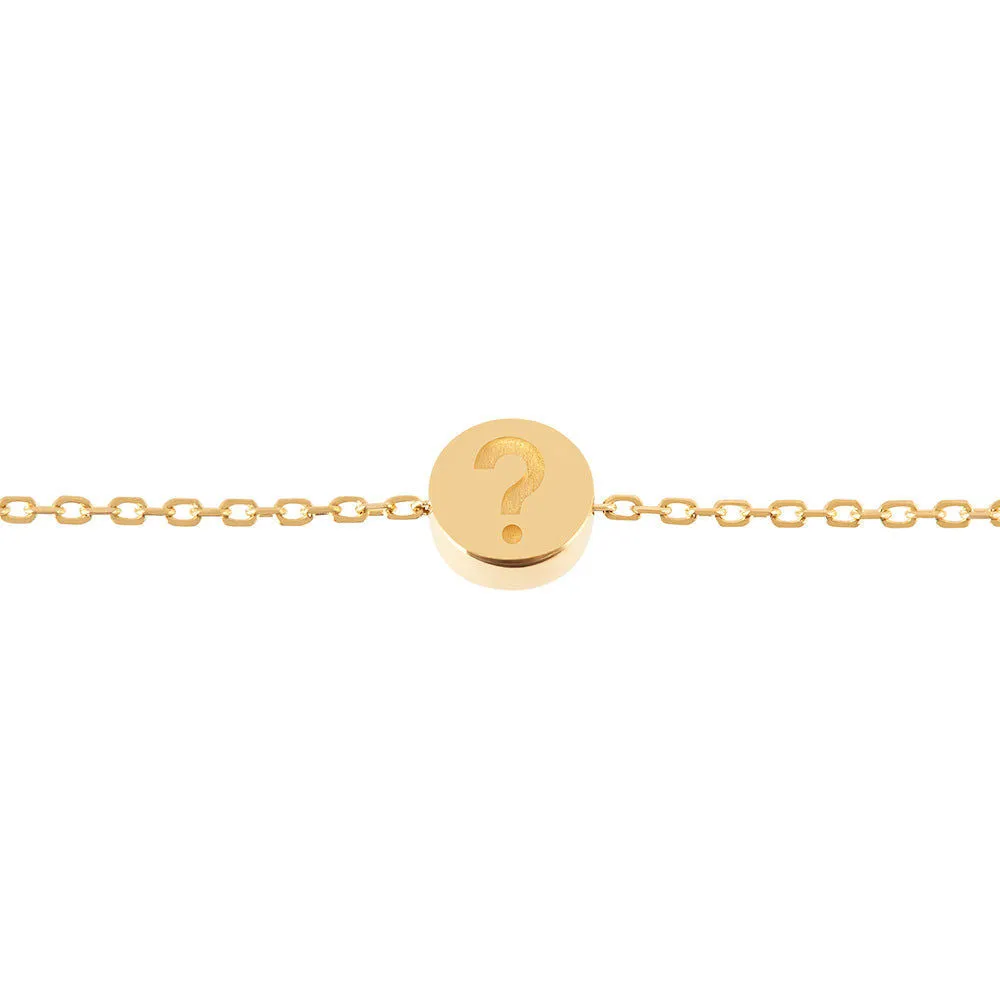 Modern Words Fine Question 18K Gold Bracelet