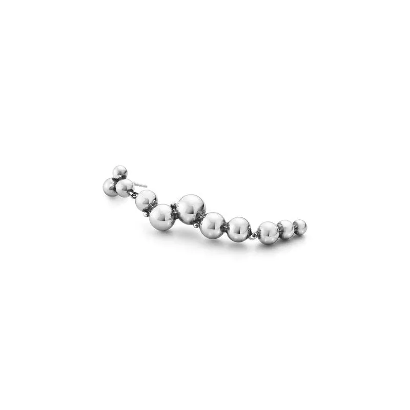 Moonlight Grapes long Silver Earrings